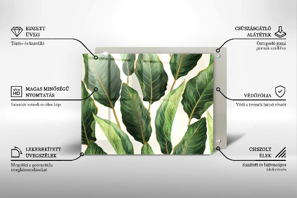 Protège plaque de cuisson Feuilles de banane