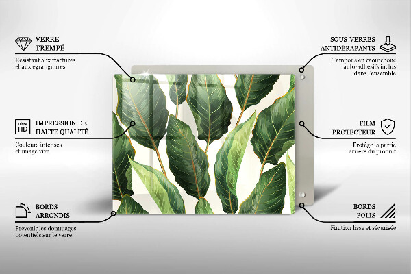 Protège plaque de cuisson Feuilles de banane