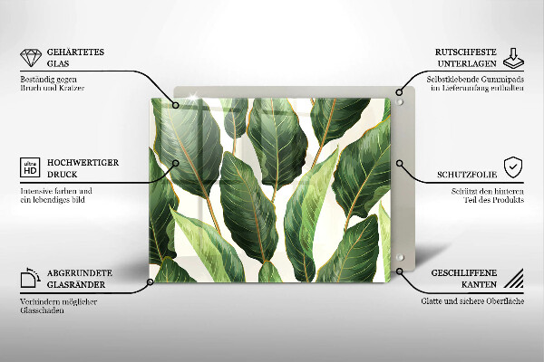 Protège plaque de cuisson Feuilles de banane