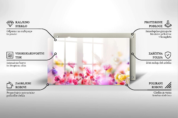 Protège plaque de cuisson Prairie fleurie