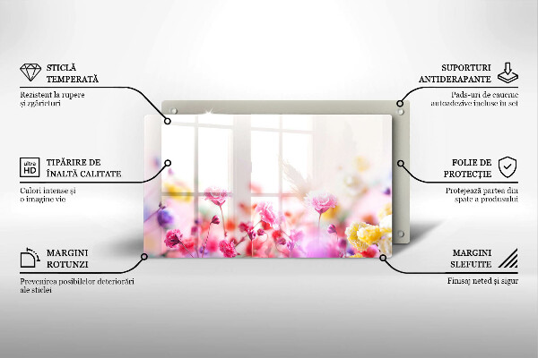 Protège plaque de cuisson Prairie fleurie