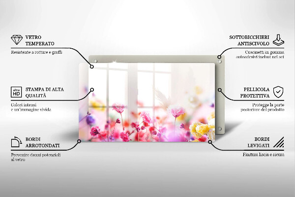 Protège plaque de cuisson Prairie fleurie