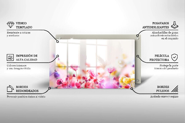 Protège plaque de cuisson Prairie fleurie