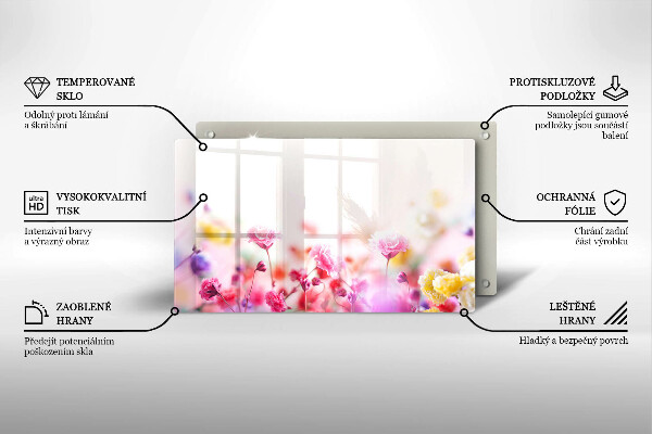 Protège plaque de cuisson Prairie fleurie