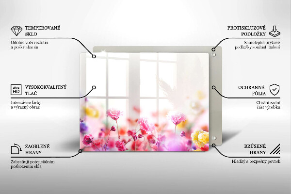 Protège plaque de cuisson Prairie fleurie