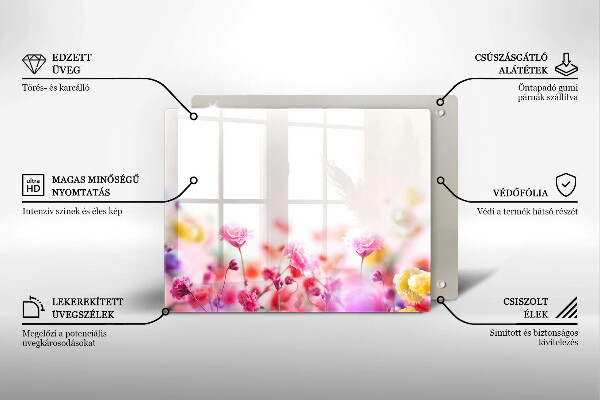 Protège plaque de cuisson Prairie fleurie