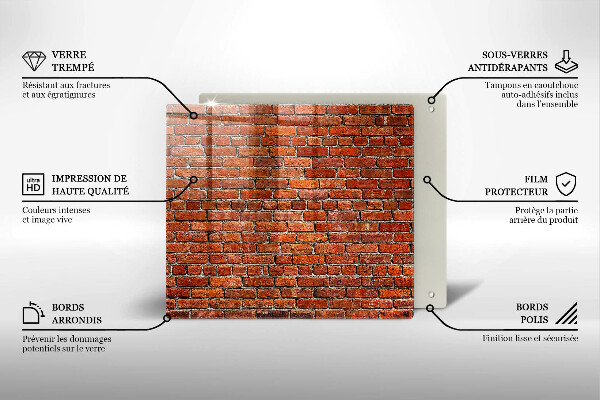 Cache plaque de cuisson Mur de mur de briques