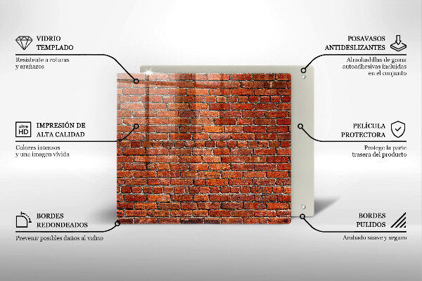 Cache plaque de cuisson Mur de mur de briques