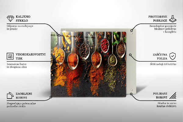 Cache plaque de cuisson Cuillères aux épices