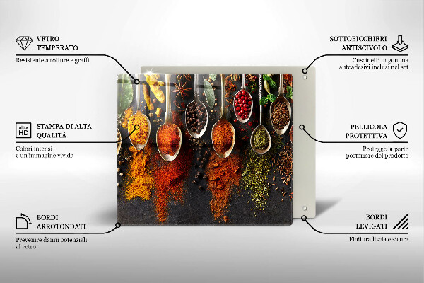 Cache plaque de cuisson Cuillères aux épices