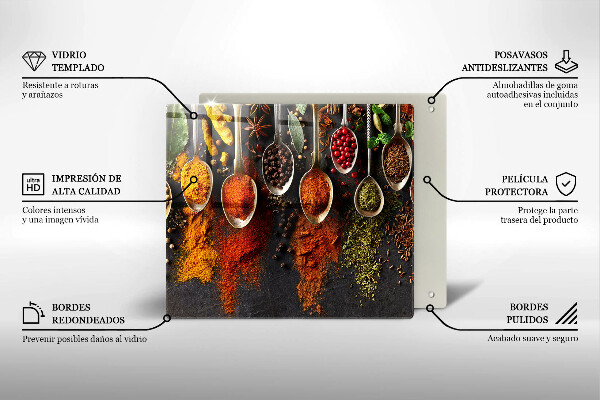 Cache plaque de cuisson Cuillères aux épices