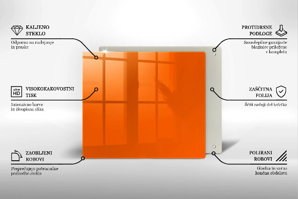 Protection plaque induction couleur orange