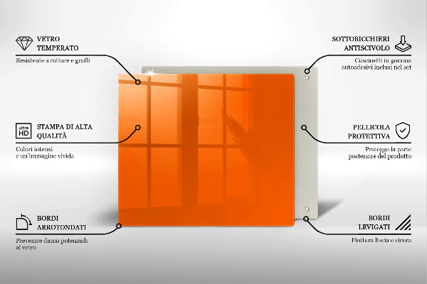 Protection plaque induction couleur orange