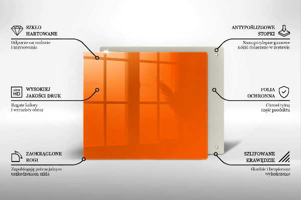 Protection plaque induction couleur orange