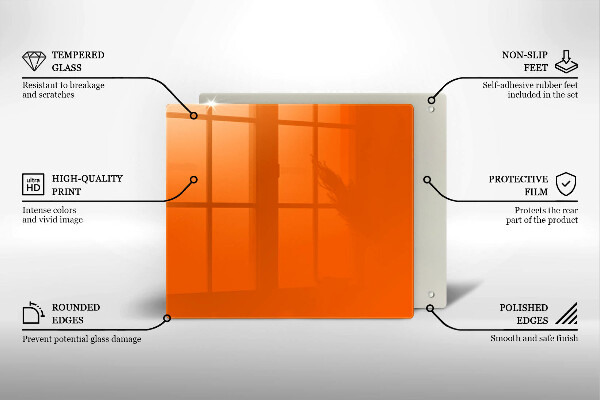 Protection plaque induction couleur orange