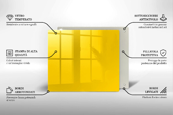 Protection plaque induction Jaune