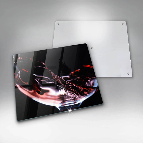 Cache plaque de cuisson Un verre de vin rouge