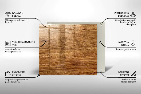 Cache plaque de cuisson Texture de planche de bois
