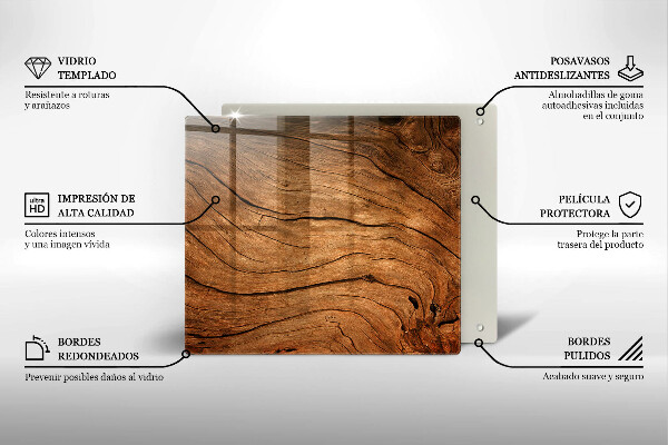 Cache plaque de cuisson Texture de planche de bois