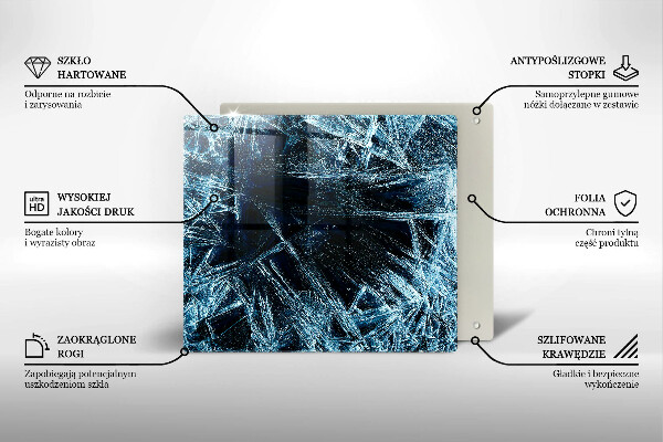 Cache plaque de cuisson Structure de glace piquante