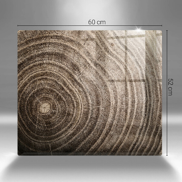 Cache plaque de cuisson Anneaux en bois