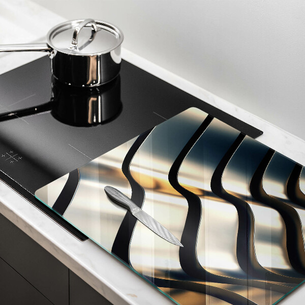 Cache plaque de cuisson Formes métalliques 3D