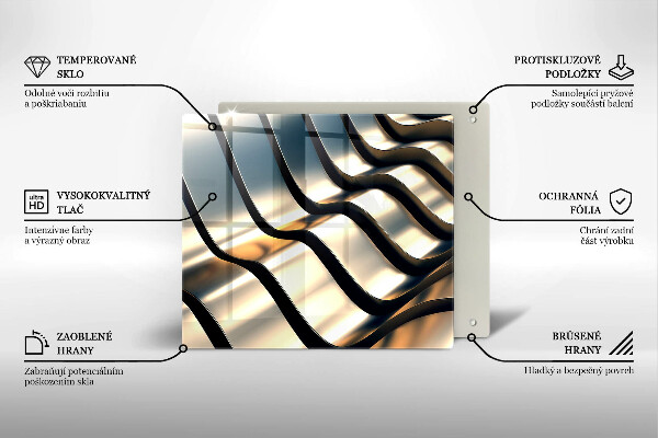 Cache plaque de cuisson Formes métalliques 3D