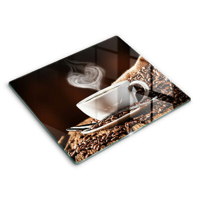 Cache plaque de cuisson Un café et une tasse