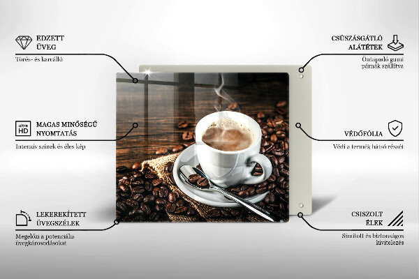 Protection plaque induction Tasse et grains de café