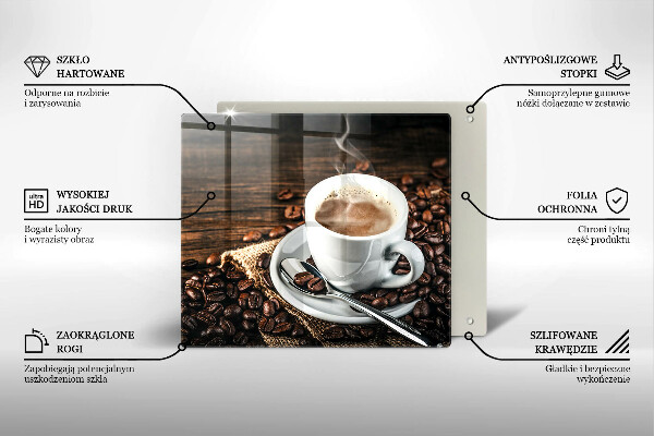 Protection plaque induction Tasse et grains de café