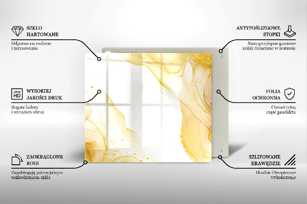 Cache plaque de cuisson Abstraction dorée