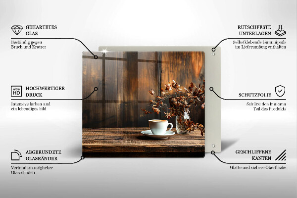 Protection plaque induction Tasse à café et bois