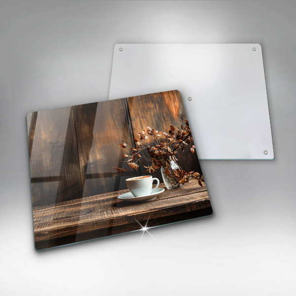 Protection plaque induction Tasse à café et bois