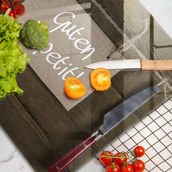 Cache plaque de cuisson Inscription Guten Apetit sur les tableaux