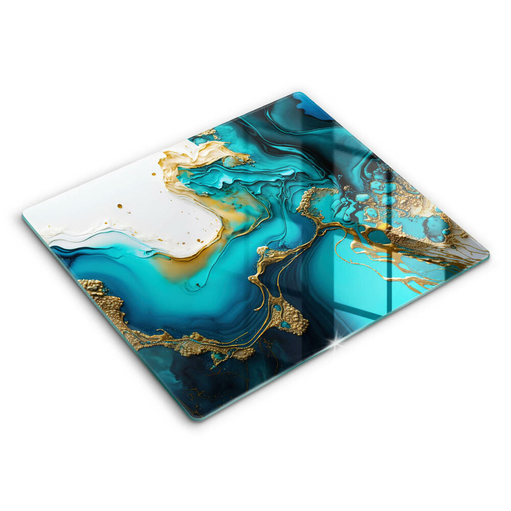 Protection plaque induction Abstraction turquoise