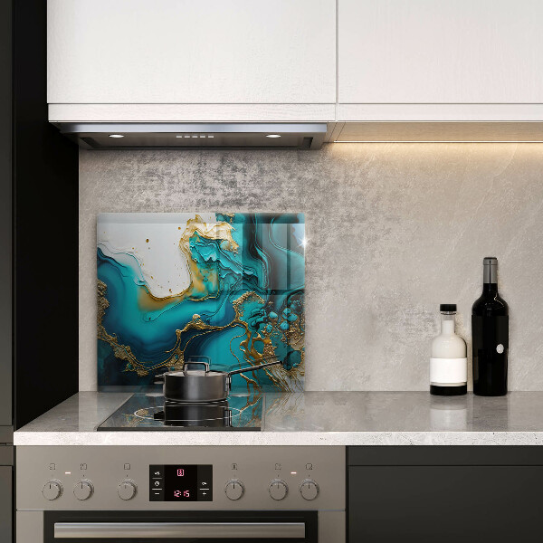 Protection plaque induction Abstraction turquoise