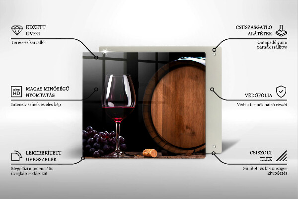 Protection plaque induction Verre à vin en tonneau