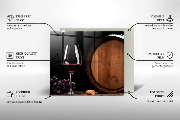 Protection plaque induction Verre à vin en tonneau