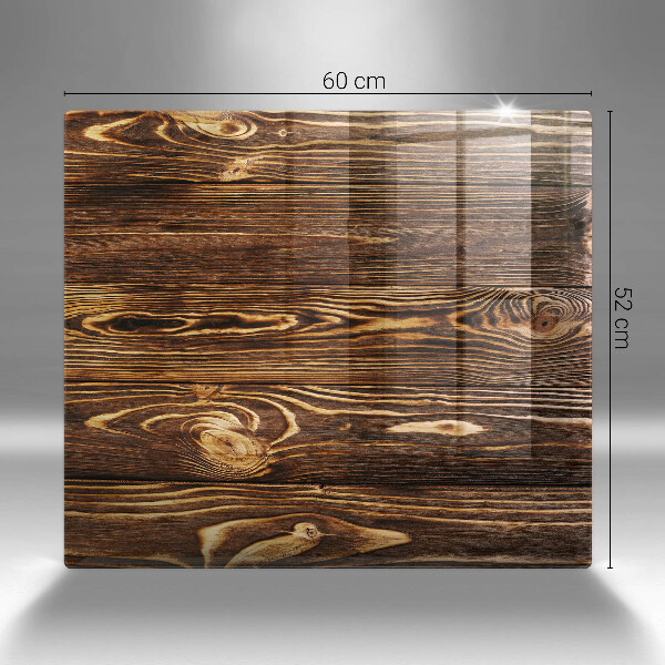 Protection plaque induction Texture du bois
