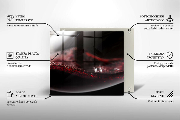 Protection plaque induction Vin rouge dans un verre