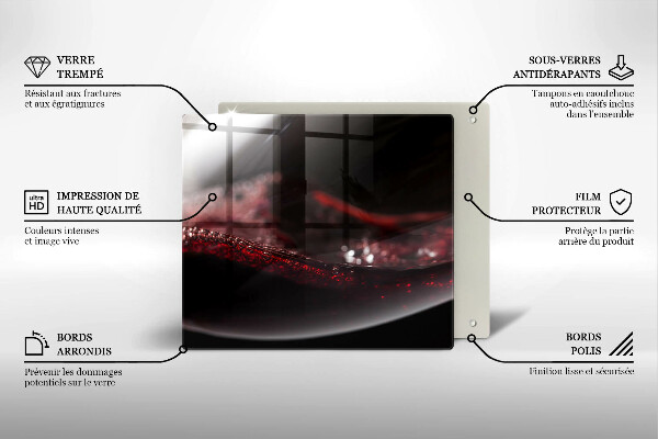 Protection plaque induction Vin rouge dans un verre