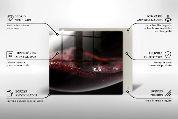 Protection plaque induction Vin rouge dans un verre