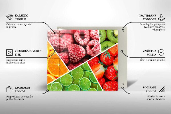 Protection plaque induction Fruits colorés