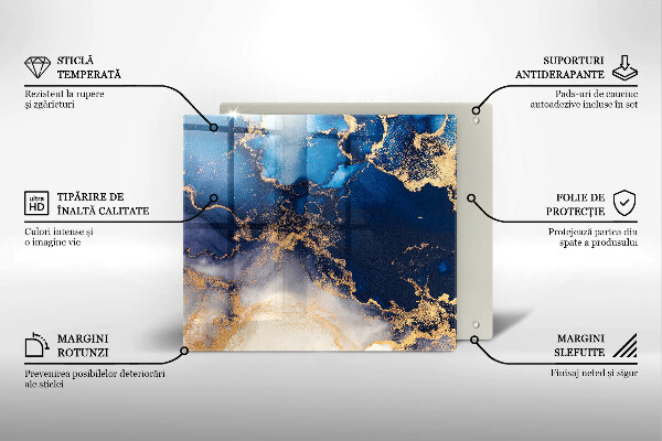 Protection plaque induction Abstraction de marbre