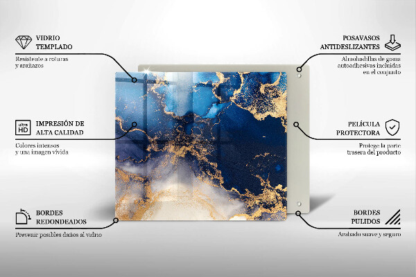 Protection plaque induction Abstraction de marbre