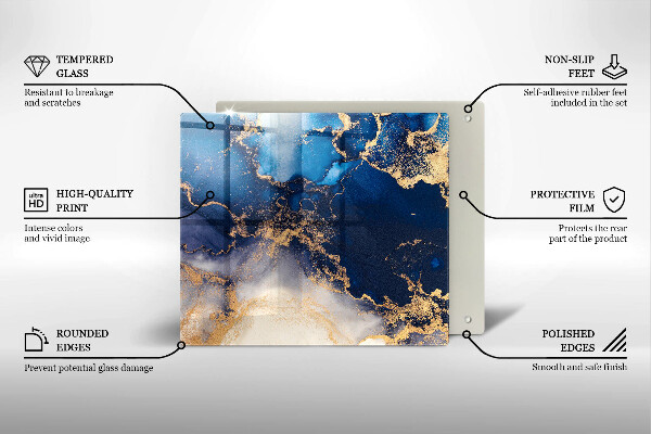 Protection plaque induction Abstraction de marbre