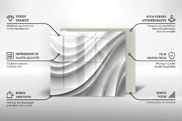 Protection plaque induction Lignes géométriques