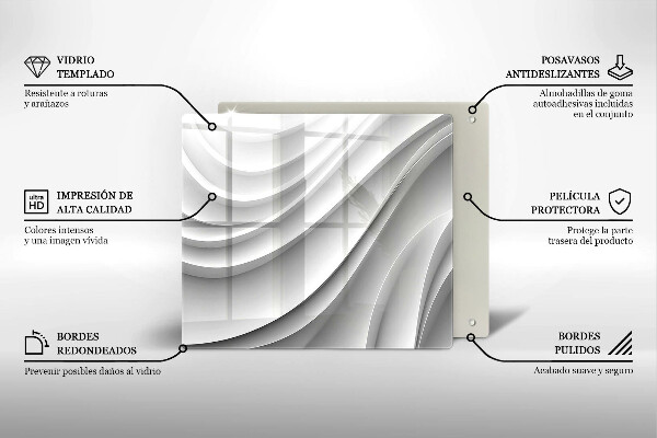 Protection plaque induction Lignes géométriques
