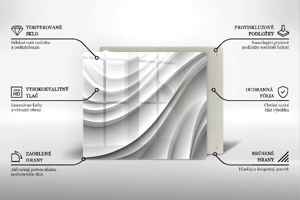 Protection plaque induction Lignes géométriques