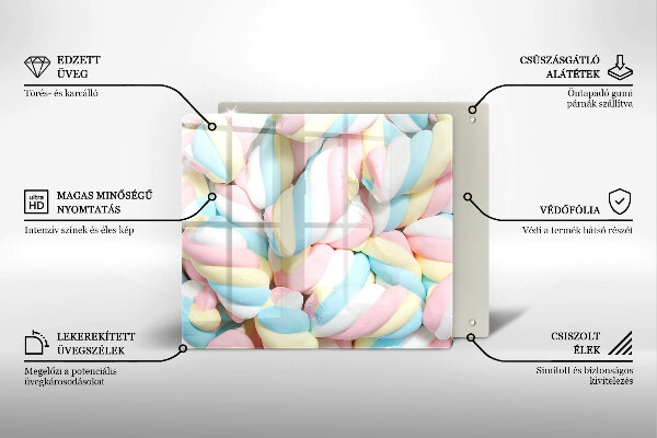 Protection plaque induction Guimauves colorées